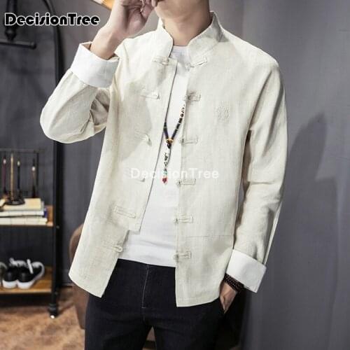 2021 tang suit traditional chinese clothing for men kung fu clothes blouse chinese tops vintage chinese zen tea casual shirts