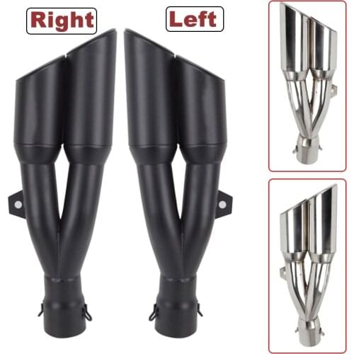 51mm Universal Motorcycle Exhaust Muffler Dual Escape Right Left for BMW f800gs f700gs z900 z1000 fz1 vespa r3 mt07 er6n NMAX155