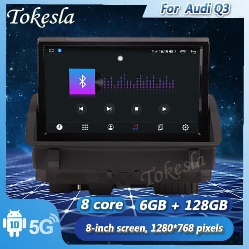 Tokesla Android 11 Car Radio Audio DVD MP5 Intelligent Touch Central Multimedia Screen System carplay For Audi Q3 2013-2018