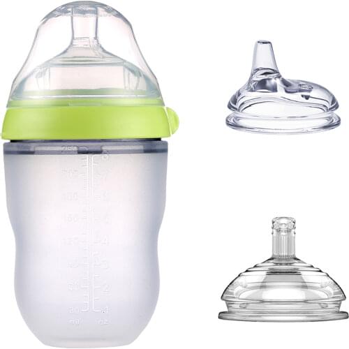 Baby nipple silicone replacement nipple variable flow deformation Drinking cup Silicone cup lid (2 packs) nipple for Comotomo
