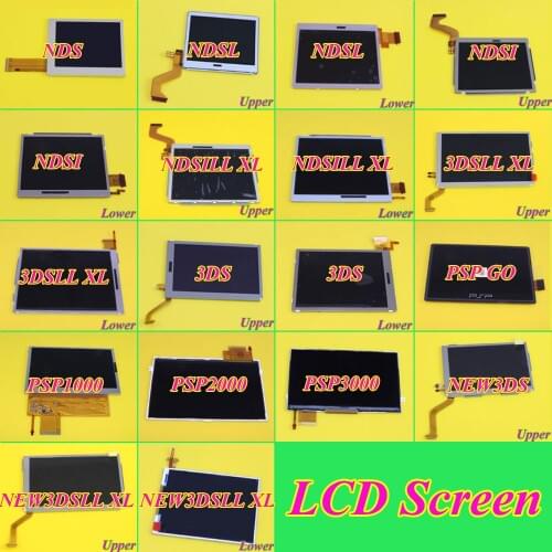 For New3DS XL LL 3DS Top & bottom LCD Display Pantalla For NDSL Screen for PSP 1000 2000 3000 for NDSi XL LL