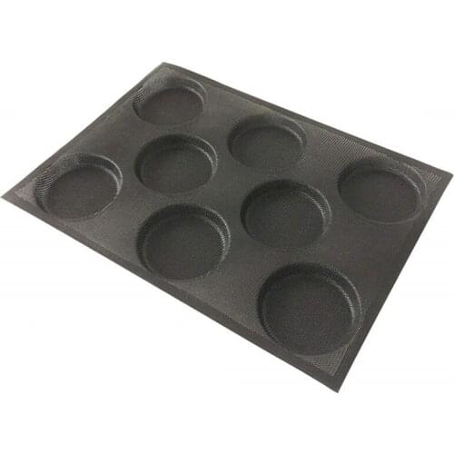Baking Silicone Hamburger Bread Forms Perforated Bakery Molds Non Stick Baking Sheets Fit Half Pan Size