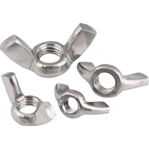 Butterfly Wing Nut M3 M4 M5 M6 M8 M10 M12 Wing Nuts Butterfly Nut 316 Stainless Steel DIN315 Hand Tighten Nuts Thumb Nuts