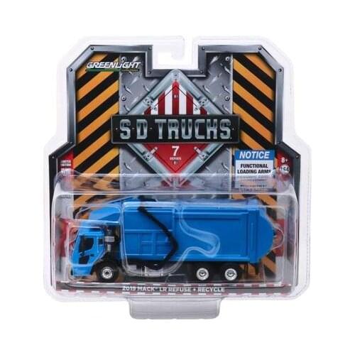 GreenLight 1:64 2019 Refuse Truck Alloy Metal Diecast Cars Model Toy Vehicles For Children Boy Toys gift