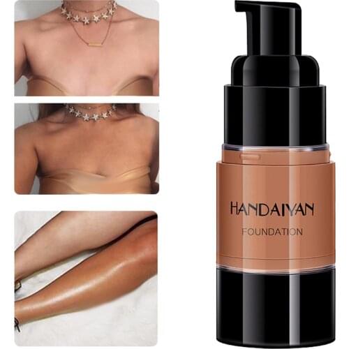 HANDAIYAN Legs Body Facial Copper Color Sunscreen Cream Liquid Foundation Sunscreen Concealer Sun Block Lotion Make Up TSLM2