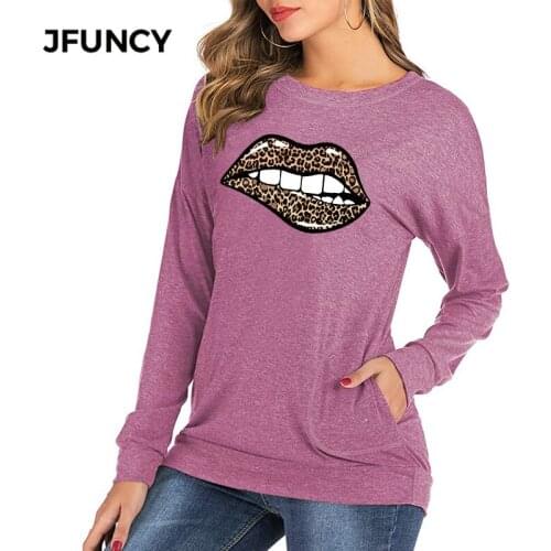 JFUNCY 2020 Autumn Long Sleeve T Shirt Women Loose Tees O-Neck Tops Plus Size Casual Lady Pullover Female T-shirts