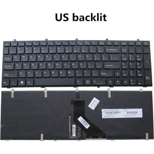 New Original Laptop/Notebook US/UK/EU/FR/NO/DN Backlight Keyboard for Clevo W350 W350SKQ W350ETQ W355 W355SSQ W370 W670 W670SC