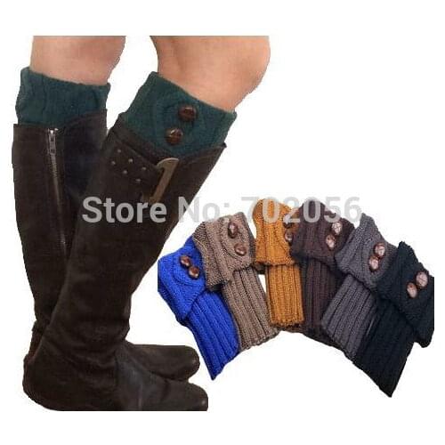 Button Boot Cuffs knit boot topper lace trim faux legwarmers shark tank leg warmers OEM available #3741