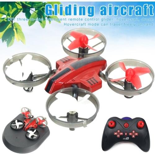 Land Driving Outside Fly RC Quadcopter Model 3 In 1 Land Sky Mode Remote Control Drone Land Driving Boat Quadcopter Model Toys