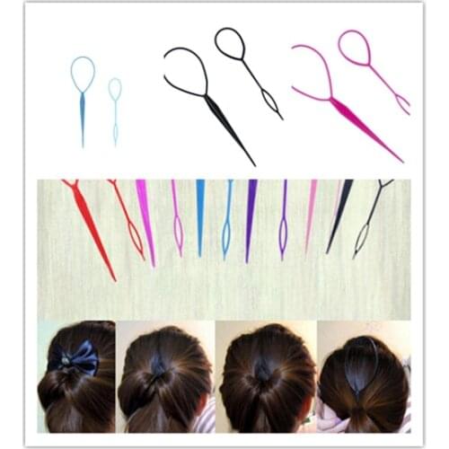 2pcs Fashion Topsy Tail Hair Braid Ponytail Hair Accessory Maker Styling Tool Topsy Tail Hair Braid Ponytail Maker Styling Tool
