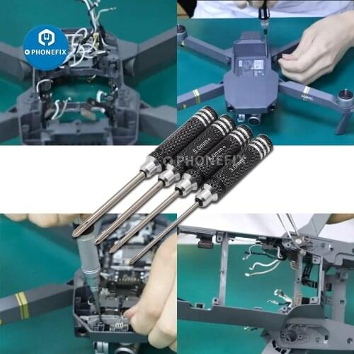 4pcs Phillips Cross Screwdriver Tools Kit Set for Disassemble Hex Screw In RC Models Car Boat Helicopter Drone Repair Hand Tools