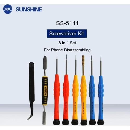 8 In 1 Precision Screwdriver Set Repair Opening Screwdriver Tweezers Kit For Watch Cell Phone DIY Disassemble Open Tools SS-5111