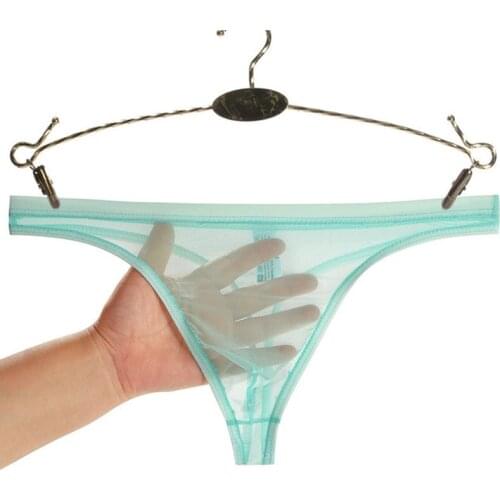 New Mens sissy transparent Net yarn ultra-thin under wear gay sexy breathable jockstrap men underwear Thong