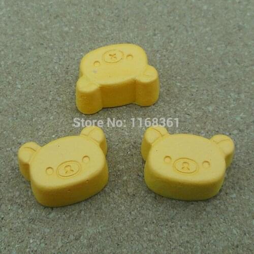 Resin flatback bear cartoon cookie 20mm Cabochons Hair Bow Center Card Frame Making Craft DIY B108-1