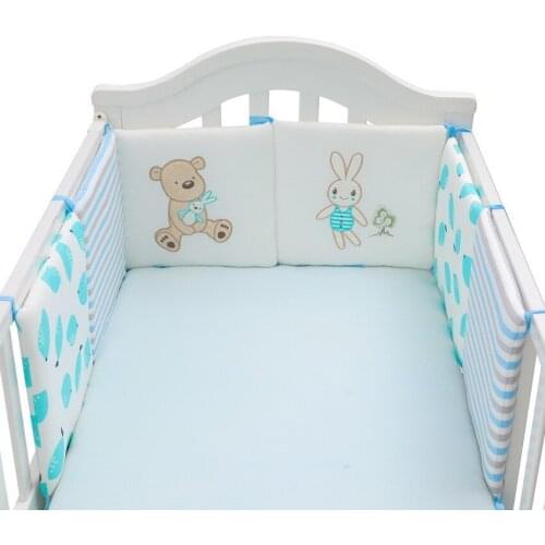 6pcs 30*30cm Crib Bumper Boy Girl Baby Bedding Baby Room Decor Newborns Cot Protector