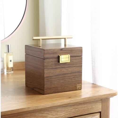 Jewelry Box Organizer Wooden 3layer Jewelry Storage Case Gift Casket Earring Rings Necklace Storage Boxes Women Gifts