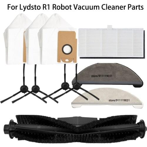 Replaceable Parts Accessories Dust Bags Rolling Side Brushes HEPA Filters Disposable Mops Cloths For Lydsto R1 Vacuum Cleaner