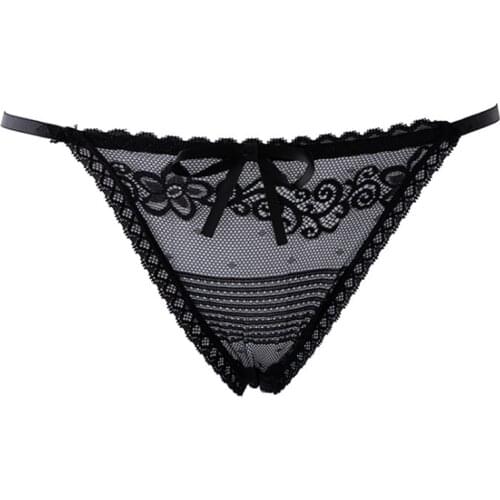 Sexy Women Lace See-through Sheer Mesh G-string Briefs Panties Seamless Thongs Lingerie Underwear Knickers