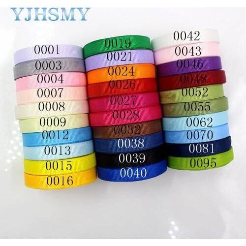 Solid Color Printed Grosgrain Ribbons J-181010-1 10MM 5Yards,DIY Handmade Hairbows Garment Accessories Wedding Party Decoration