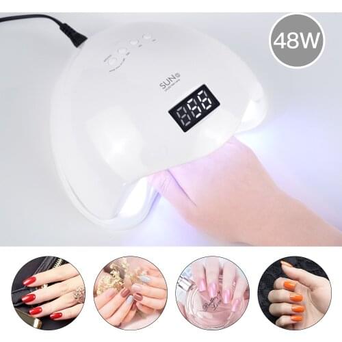 Sun5 Nail Dryer 48W LED UV Lamp Nail Dryer Fingernail Toenail Gel Curing Manicure Machine Nail Art Salon Tool Automatic Sensing