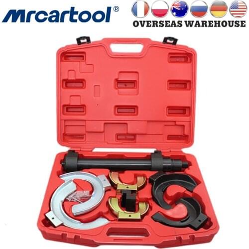 MR CARTOOL Universal Shock Absorber Spring Compressor Kit Interchangable Fork Strut Coil Spring Compressor Extractor Auto Tool