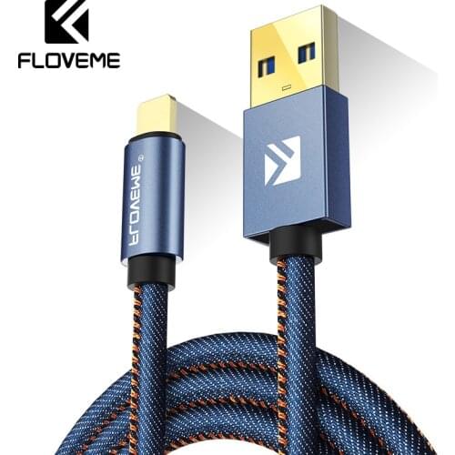 FLOVEME Type C Cable For Samsung S8 Plus Xiaomi 6 5X Huawei P10 Meizu Pro 7 Leather Fast Charge USB Type-C Data Transfer Cables