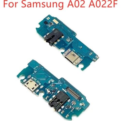 For Samsung Galaxy A02 A022F USB Charger Port Dock Connector PCB Board Ribbon Flex Cable + Headphone Jack Audio Earphone