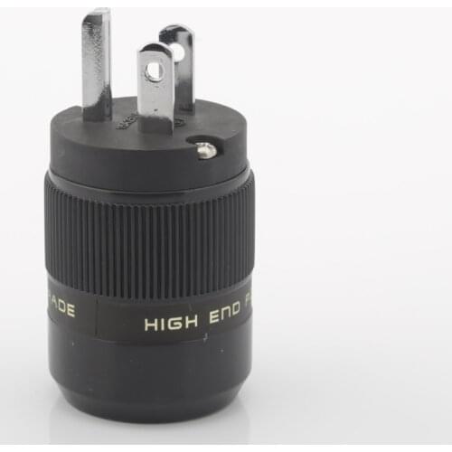 High Quality One Pair Rhodium Plated US AC Power Plug +IEC Female Connector DIY Mains Power Cord Cable