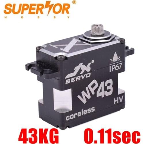 WP43 JX Servo 43KG 8.4V 0.11sec Steel Gear 180 degree Aluminum Coreless for RC model car truck helicopter Robot SAVOX SB2290SG