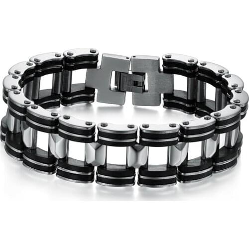 Yobest Hot Sale Accessories Fashion Jewelry Silicone Stainless Steel Personality Men Bracelet male Bangles