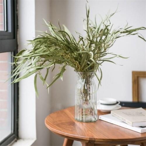 10 Stems Eucalyptus Branches Slender Leaves Dried Natural Flower Arrangement Decor No Vase