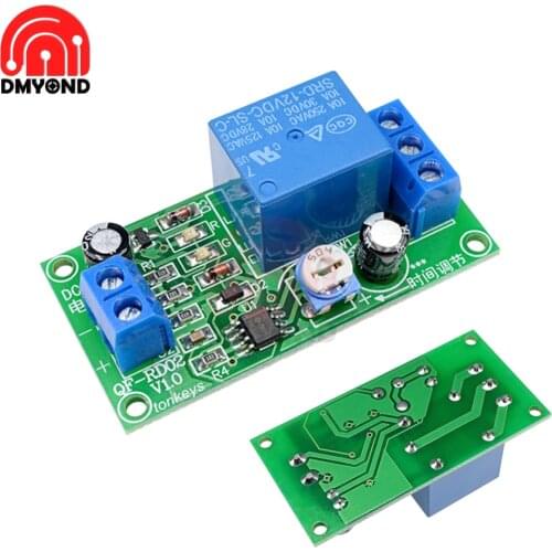 DC 12V NE555 Delay Timer Time Switch Adjustable Delay Relay Module AC 250V 10A DC 30V Connect Diy Electronic Module