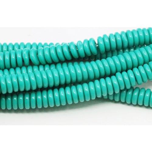 2X6mm Thin Abacus Blue Resin Spacers Loose Beads Accessory Parts For DIY Necklace Bracelet Jewelry Making Design Women Girls