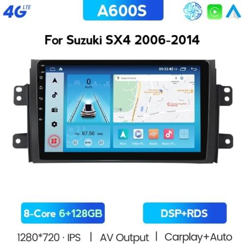 2 DIN Car Android Radio Multimedia Player For Suzuki SX4 2006-2013 Quad Core 9" 1280*720 Have BT 2 Din Car DVD GPS Navigation