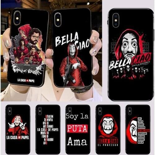 Spain TV Money Heist House Paper La Casa de papel Customer Phone Case For iphone 5 5S SE 5C 6 6S 7 8 plus X XS XR 11 PRO MAX
