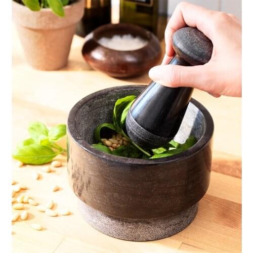 Garlic Grinder Garlic Press Household Adeth Pestle and Mortar, Marble Grinder