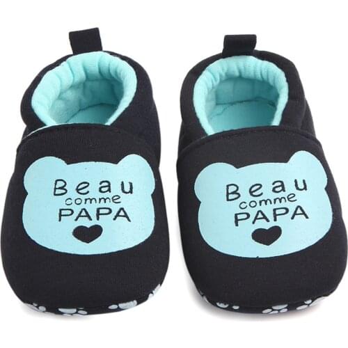 Infant Cartoon Baby Shoes Cute Newborn Boys Girls First Walkers Toddler First Walkers Baby Round Toe Flats Soft Slippers Shoes