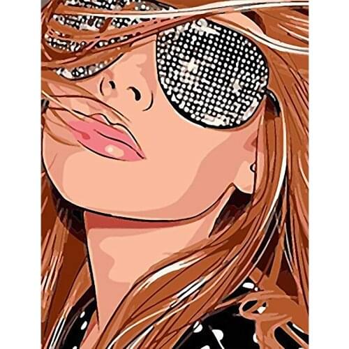 Oil Painting By Numbers Woman Coloring By Number Portrait Kits Hand Painted Paintings Drawing On Canvas Home Decoration