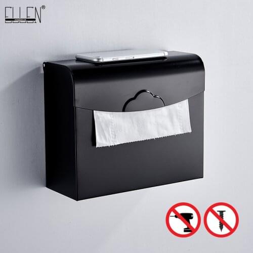 ELLEN Toilet Paper Storage Box Black Bathroom Toilet Paper Holder Bathroom Fixture Bathroom Accessories EL5011