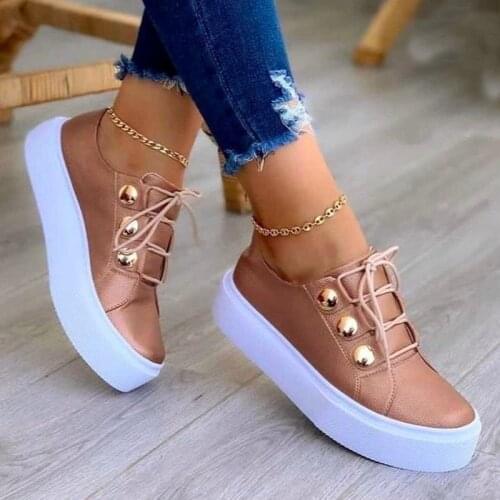 Pure Color Cross Straps Casual Single Shoes Womens Platform Sneakers 2021 Fall New Lightweight Comfortable Fashion White Shoes