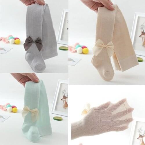 Newborn Baby Leggings Trousers Summer Breathable Mesh Leggings Baby Bow Pantyhose Baby Mosquito-Proof princess Pants