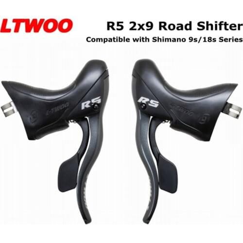 LTWOO R5 Road Bike Derailleur 2X9 Speed Road Bike Shifters&Shift Cable Gear Lever Brake Bicycle parts for Shimano 9s/18s seris