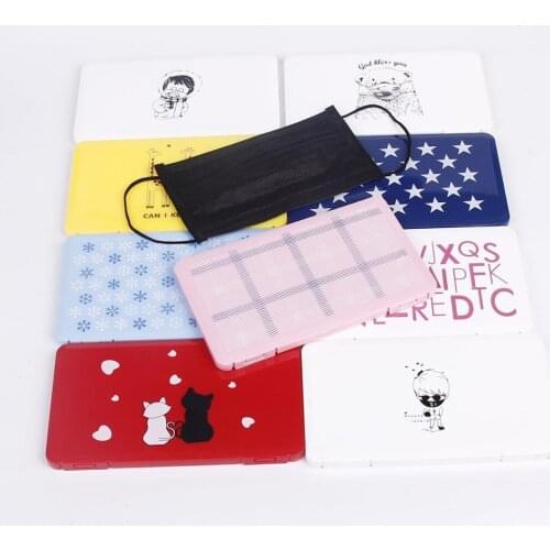 Mask storage box Portable mask packaging box Disposable mask dustproof storage box Plastic mask storage folder