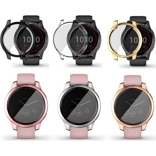 TPU Soft Screen Glass Protector Case Shell Frame For Garmin Vivoactive 4/4S Venu 2/2S 40mm 45mm Bumper Vivoactive4 Venu2 Cover