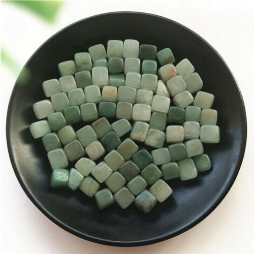 100g Natural Green Aventurine Tumble Cube Stone Healing Chakra Mineral Decoration Natural Stones and Minerals