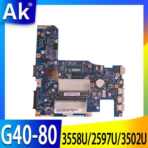 NM-A362 Laptop motherboard for Lenovo G40-80 (14-inch) G40-70 original mainboard 3558U/2597U/3502U UMA