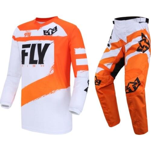 New 2019 Fly Fish Racing F-16 Jersey Pant Gear Combo Motocross Dirt Bike ATV Kit Adult Racing Gear Set