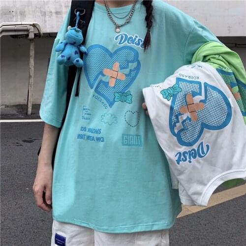 2021 new summer all-match casual personality loose short-sleeved T-shirt female trend all-match female T-shirt