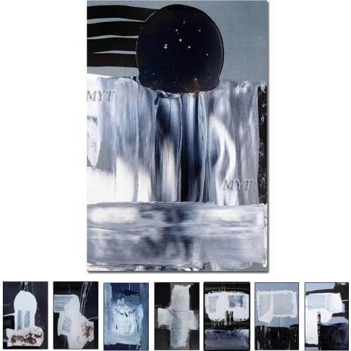 New Arrival Abstract Black And White No Frame Canvas Oil Painting Hot Selling Dropshipping Wall Decorative Art Picture Paintings