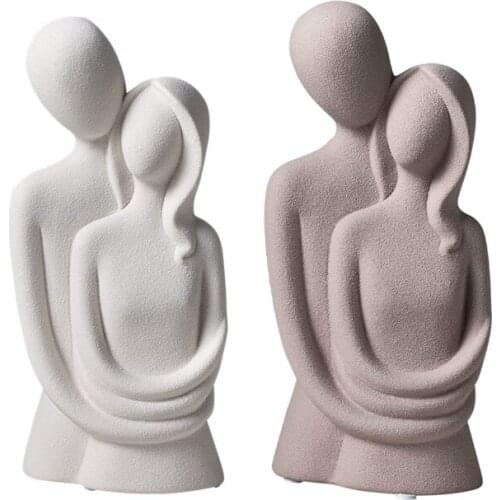 Hugging Couple Figurine Abstract Figure Ornament Bookshelf Decor Desktop Decor Crafts Living Room Home Decor Gift